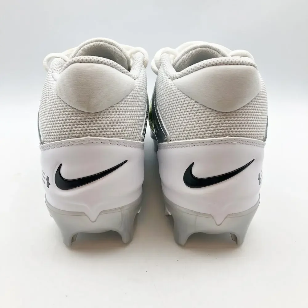 Nike Mens Alpha Menace 4 Pro Molded Football Cleats Size 11.5 White Black NWOB